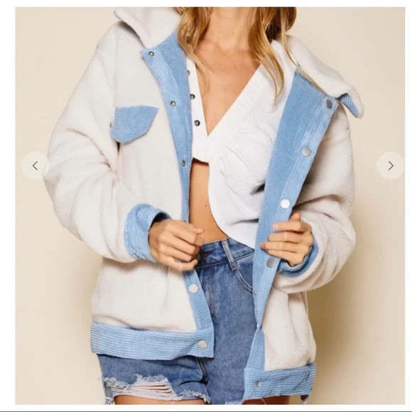 #10 Warm and cozy Reversible Oversized Corduroy jacket - Picture 6 of 9